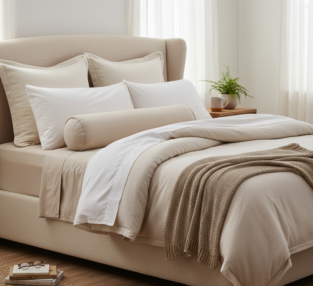 Kombinasi Selimut, Bantal, dan Guling Bulu Angsa untuk Tidur Optimal